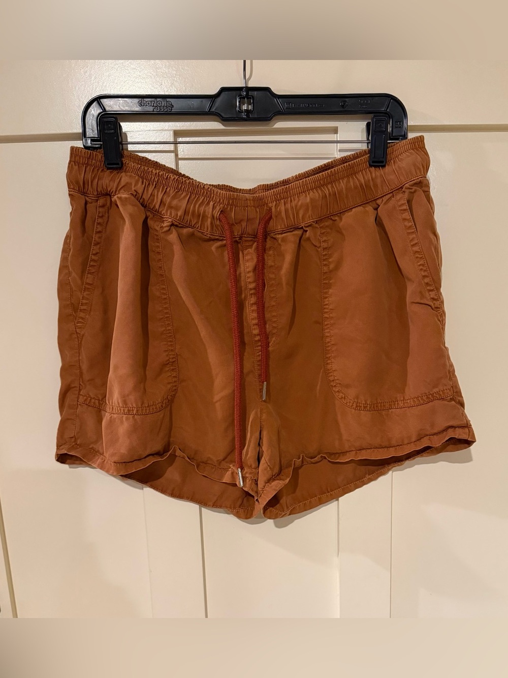 Quince Terracotta Vintage Wash Utility Shorts Women's Size Large - Picture 4 of 14